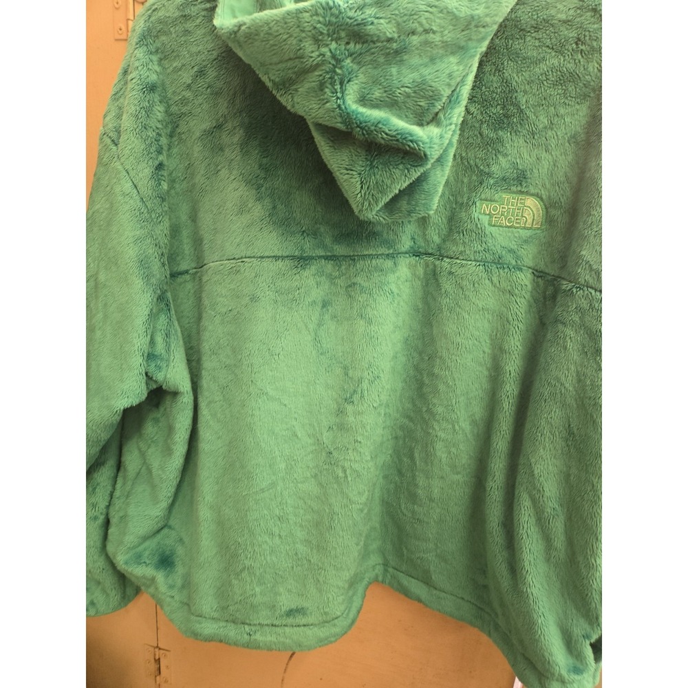 Women's North Face Fleece Pullover Quarter Zip With Hood  Porcelain Green 3X - Picture 6 of 6